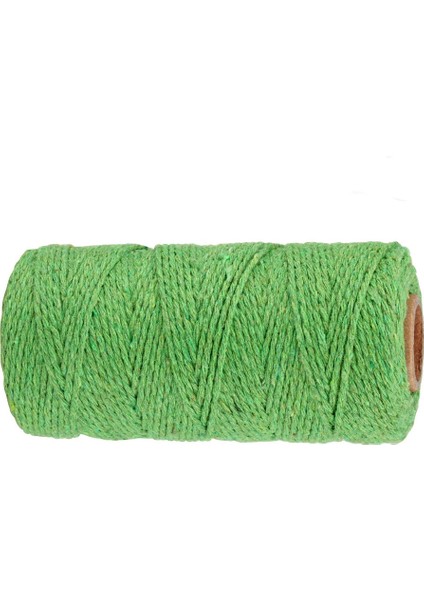 Yeşil Stil Halat Bükülmüş Kordon 100% Pamuk Ip Renkli Sicim Makrome Kordon Dize Iplik Parti Düğün Dekorasyon Aksesuarı Için Dıy Kordonlar (Yurt Dışından)