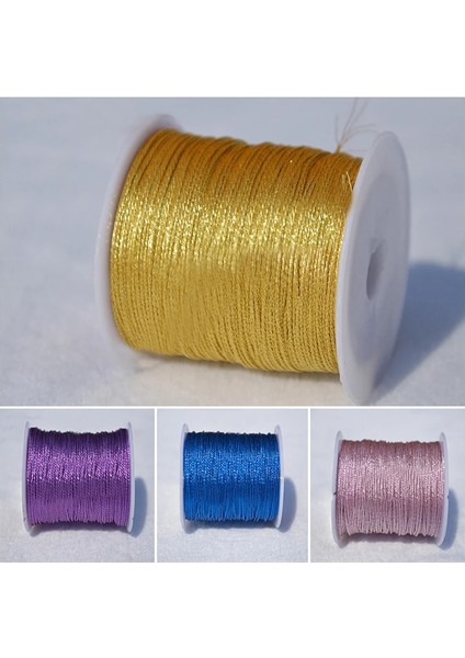 No.8 Stili 100MROLL Altın Gümüş Halat Takı Bilezik Sicim Etiketi Püskül Yapımı El Sanatları Hediye Konu Düğün Noel Dekorasyon Halat (Yurt Dışından) fiyatları