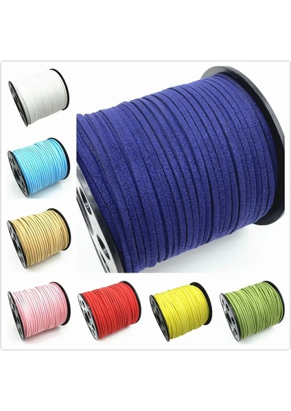 No.4 Tarzı 5 Yards 3mm Düz Faux Süet Örgülü Kordon Kore Kadife Deri El Yapımı Iplik Dize Halat Dıy Takı Yapımı Için Malzemeleri #ro (Yurt Dışından)
