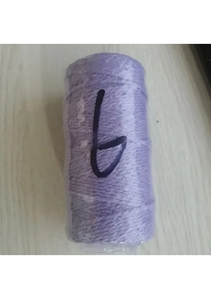 No.6 Tarzı 100M * 2mm Saf Pamuk Bükülmüş Kordon Halat El Sanatları Makrome Zanaatkar Dize Çok Renkli Pamuk Keten Halat Ev Tekstili Deri Dikiş (Yurt Dışından)