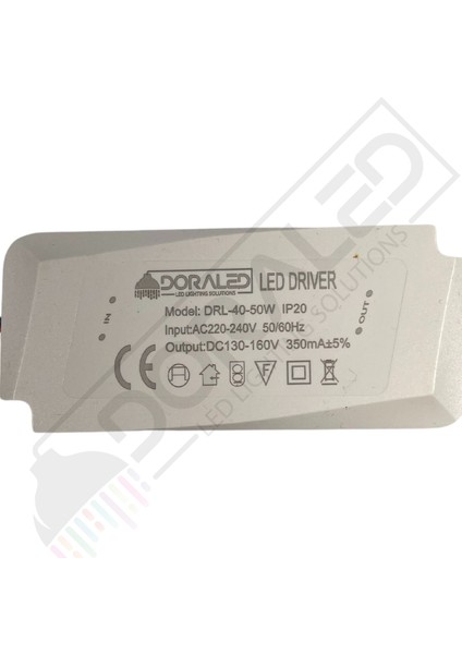 40-50W 350MA 130-160V Power LED Driver IP20 Power LED Sürücü