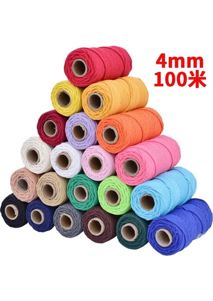 Acıbadem Kurabiyesi Mavi Tarzı El Yapımı Boho Dekor % Renkli Pamuk Kordon Halat Ipliği Bükülmüş Makrome Dize Dıy Ev Düğün Dekorasyon Kaynağı 110 Yards (Yurt Dışından) modelleri