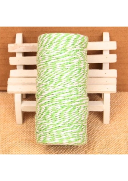 Meyve Beyaz Tarzı 100 M * 2 mm Çift Renk Pamuklu Fırıncı Halat Sicim El Yapımı Aksesuarlar Için Düğün Parti Dekorasyon Hediye Dıy Sarma (Yurt Dışından)