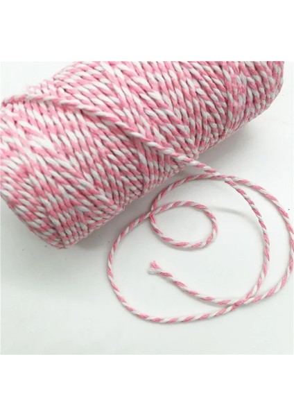Şarap Beyaz Tarzı 100MROLL Renkli Dıy 2ply Fırıncılar Pembe Dize Pamuk Kordonlar Ev Dekorasyonu Için Halat El Yapımı Noel Hediyesi Ambalaj Zanaat Projeleri (Yurt Dışından) fırsatları
