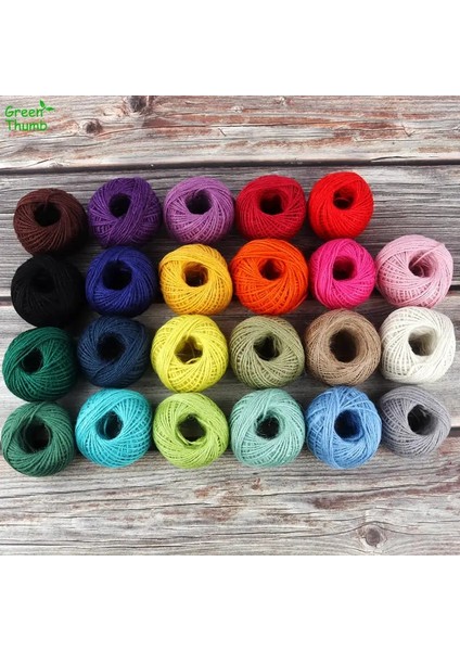 S Tarzı 1 Rulo Dia Doğal Jüt Halat El Yapımı Dıy Craft Kordon Dekoratif Halat Renkli Sarı Yeşil Mavi Mor Ev Dekorasyonu (Yurt Dışından)