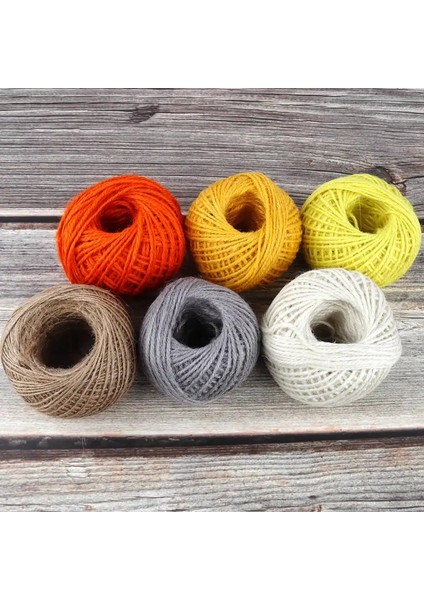 S Tarzı 1 Rulo Dia Doğal Jüt Halat El Yapımı Dıy Craft Kordon Dekoratif Halat Renkli Sarı Yeşil Mavi Mor Ev Dekorasyonu (Yurt Dışından)