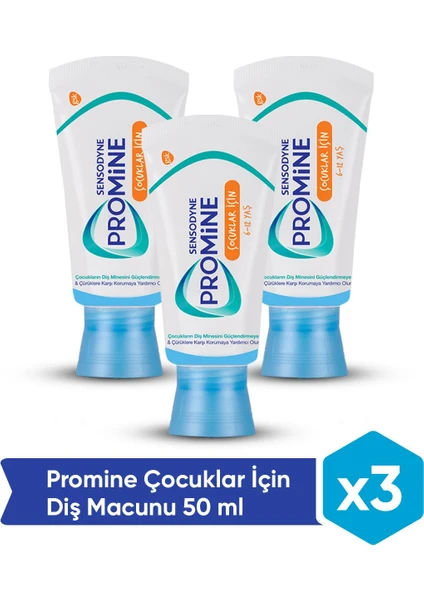 Promine Çocuk Diş Macunu 50ml X 3 Adet