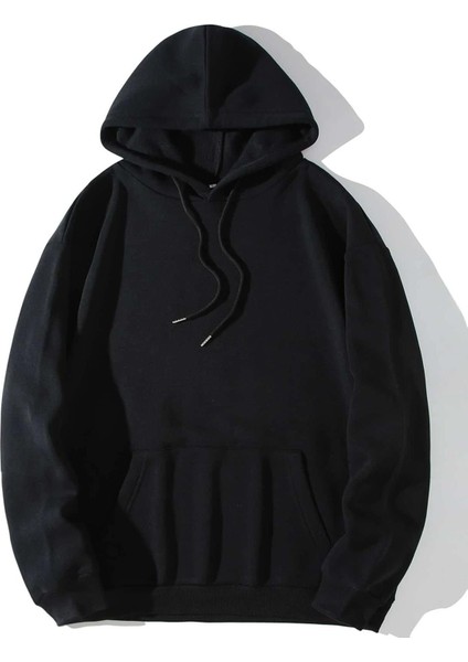 Unisex Basic Kapüşonlu Cepli Sweatshirt