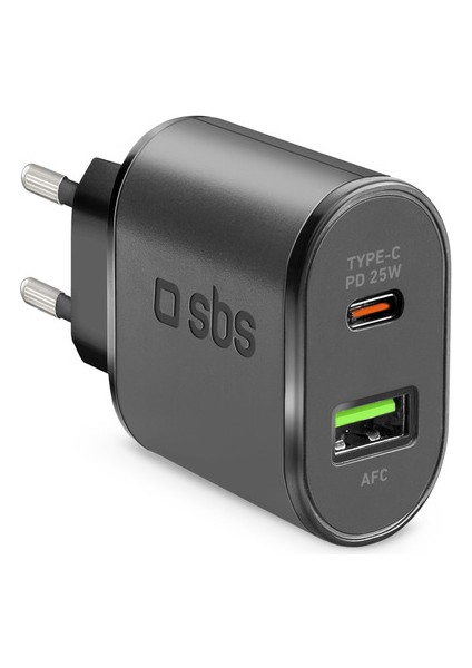 1xusb-C Pd 25W, 1xusb-A 18W Seyahat Şarj Cihazı-Siyah