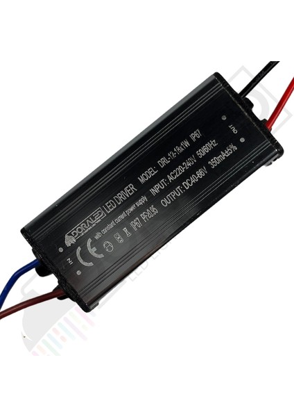 12-18X1W 350Ma 40-66V Power Led Driver IP67 Power Led Sürücü