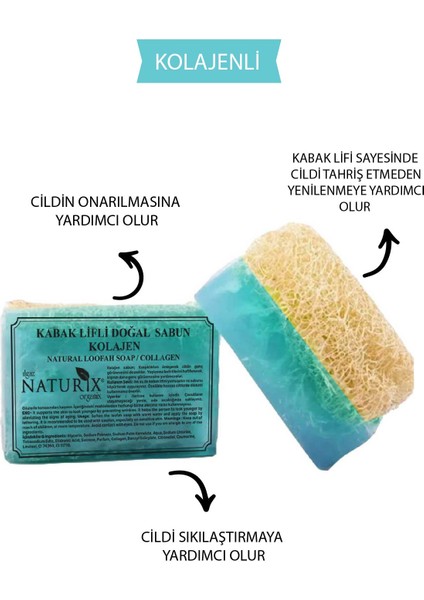 Doğal Kabak Lifli Sabun Kırışıklı K Önleyici Canlandırıcı Collagen Soap fiyatları