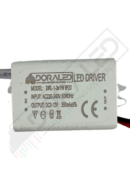 Dora Led DRL-BS0301A 1-3W LED Driver Power LED Driver Power LED Sürücü