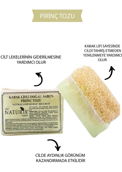 Doğal Kabak Lifli Pirinç Tozu Sabun Cilt Beyazlatıcı Peeling Etkili Rise Dust Soap fiyatları