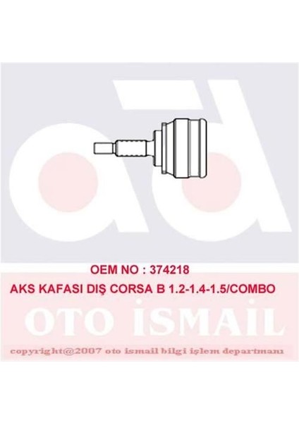 Cıfam CIF-607-116 Aks Kafası Dış Corsa B 1.2ı-1.2ı 16V-1.4I-1...