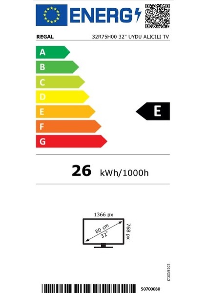 32R75H00 32''  80 Ekran Uydu Alıcılı HD LED TV