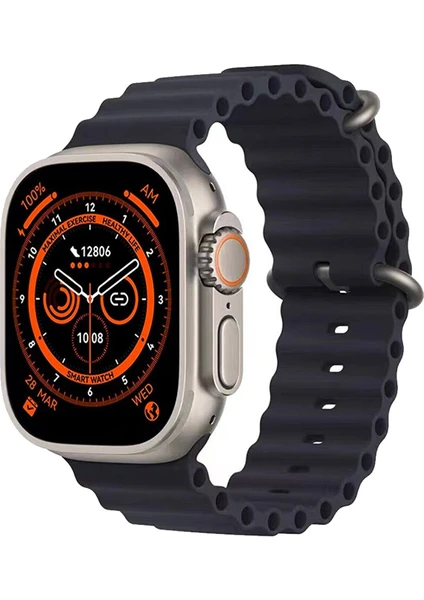 Watch 8 Ultra 45MM 2.05 Inch Hd Ekran Ios ve Android Uyumlu Akıllı Saat Kordon Hediyeli