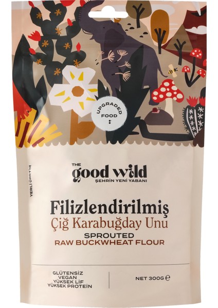 The Good Wild Glütensiz Filizlendirilmiş Çiğ Karabuğday Unu 300 gr