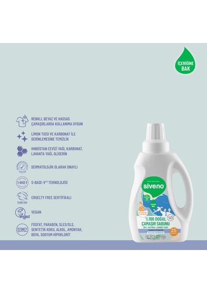 %100 Doğal Çamaşır Sabunu & Bebek Çamaşır Sabunu Kendinden Yumuşatıcılı Bitkisel Deterjan Konsantre Vegan 750 ml Set