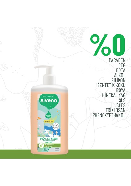 %100 Doğal Sıvı Kastil Sabun Zeytinyağlı Yoğun Nemlendirici Arındırıcı Bitkisel Vegan 1000 ml x 2 Adet