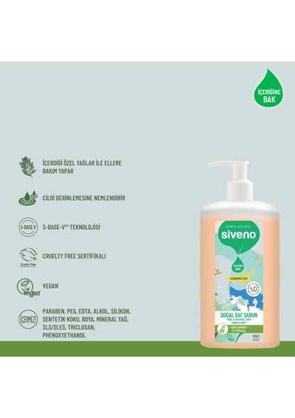 %100 Doğal Sıvı Kastil Sabun Zeytinyağlı Yoğun Nemlendirici Arındırıcı Bitkisel Vegan 1000 ml x 2 Adet