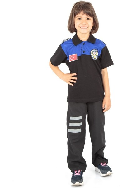 Toplum Destekli Çocuk Polis Kıyafeti Kısa Kollu fiyatları