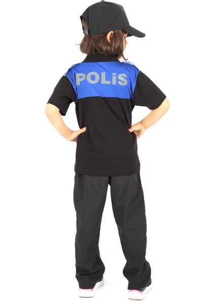Toplum Destekli Çocuk Polis Kıyafeti Kısa Kollu modelleri