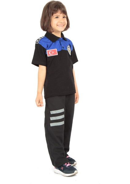 Toplum Destekli Çocuk Polis Kıyafeti Kısa Kollu fırsatları