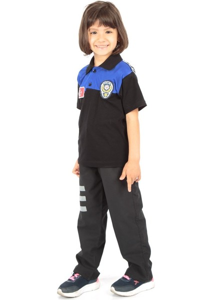 Toplum Destekli Çocuk Polis Kıyafeti Kısa Kollu indirimleri