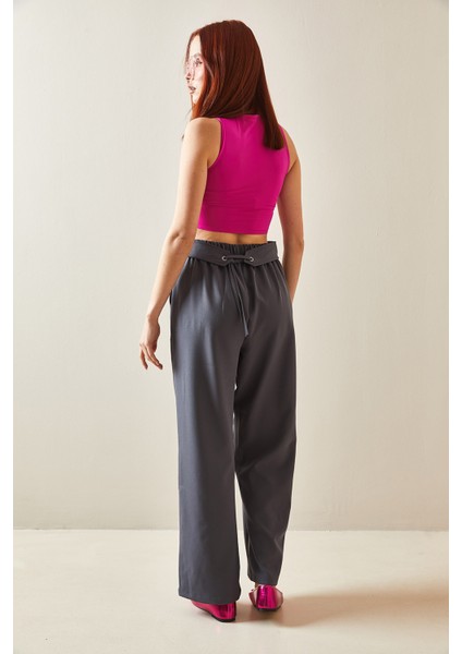 Füme Arka Kemeri Detaylı Palazzo Pantolon 5YXK5-48171-33 fiyatları