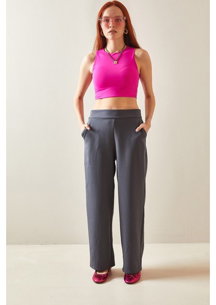 Füme Arka Kemeri Detaylı Palazzo Pantolon 5YXK5-48171-33 modelleri