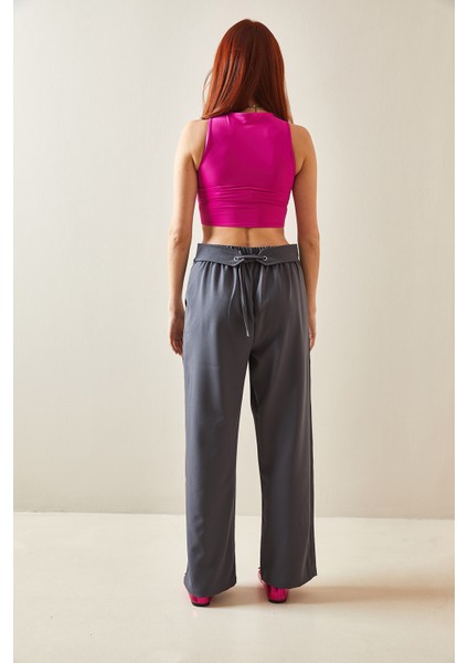 Füme Arka Kemeri Detaylı Palazzo Pantolon 5YXK5-48171-33 indirimleri