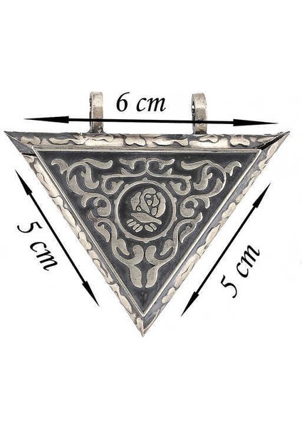 Gümüş Üçgen İçi Açılabilen Gül Muskalık Kolye fiyatları