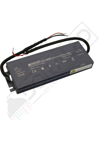 12 Volt 8,3 Amper IP67 Su Geçirmez Dış Cephe LED Adaptör 100 Watt