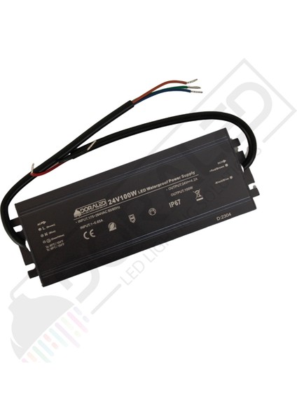 12 Volt 8,3 Amper IP67 Su Geçirmez Dış Cephe LED Adaptör 100 Watt