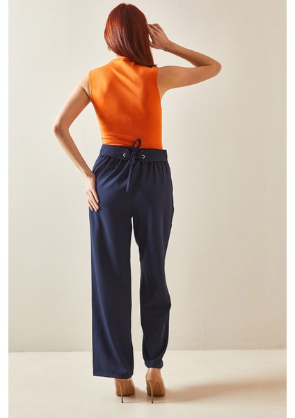 Lacivert Arka Kemeri Detaylı Palazzo Pantolon 5YXK5-48171-14 indirimleri