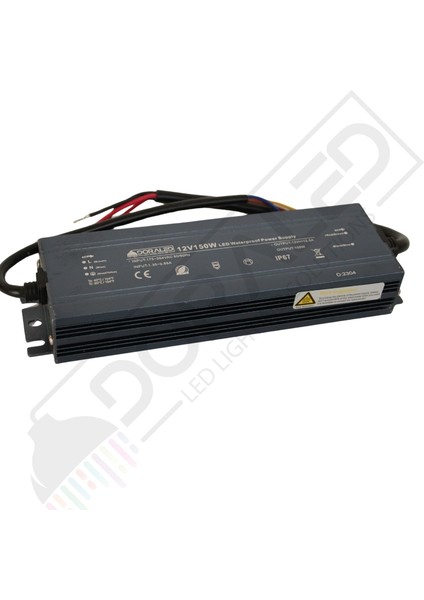 12 Volt 12,5 Amper IP67 Su Geçirmez Dış Cephe LED Adaptör 150 Watt