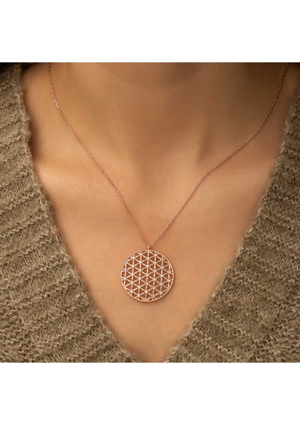 ​​​Gümüş Yaşam Çiçeği Kolye fiyatları