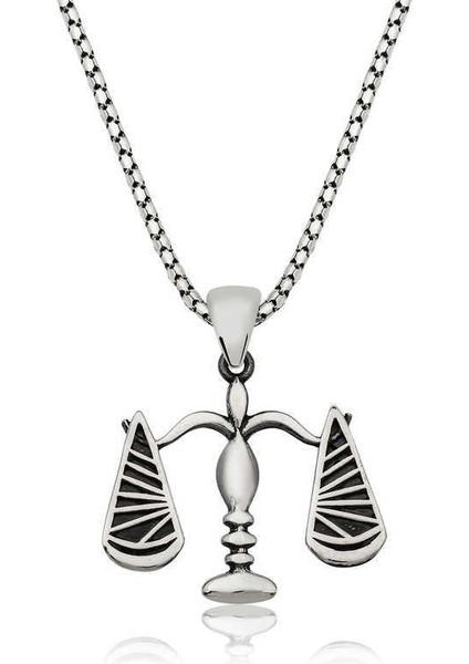 Gümüş Adalet Terazisi Kolye