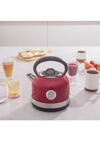 Retro Su Isıtıcısı Kettle 2202 Kırmızı 2200W