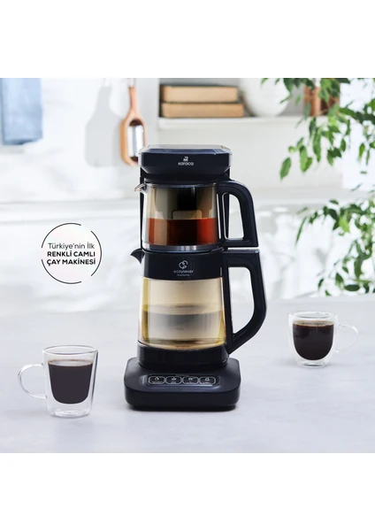 Robotea Pro 4 in 1 Konuşan Renkli Camlı Çay Makinesi Agate