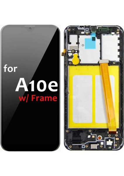 Samsung Galaxy A10E A102 Uyumlu LCD Dokunmatik Ekran Çıtalı Siyah