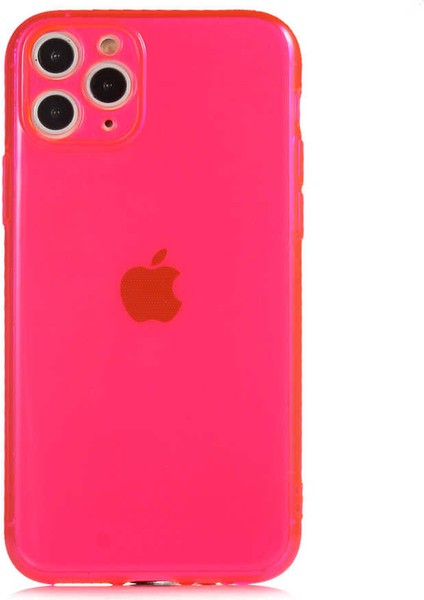 Apple iPhone 11 Pro - Uyumlu Mun Silikon-Pembe