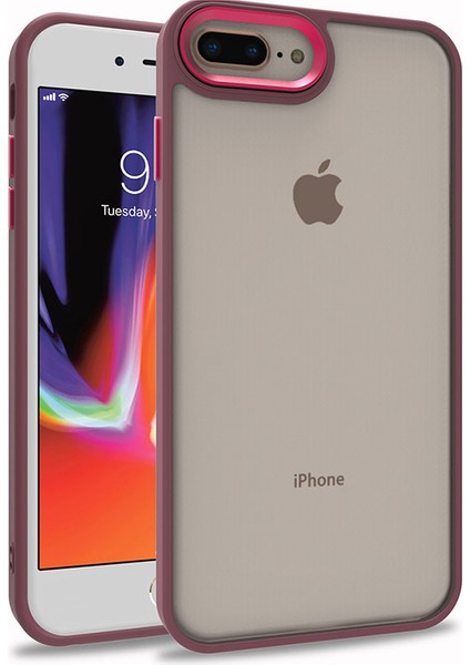 Apple iPhone 7 Plus - Uyumlu Flora Kapak-Kırmızı