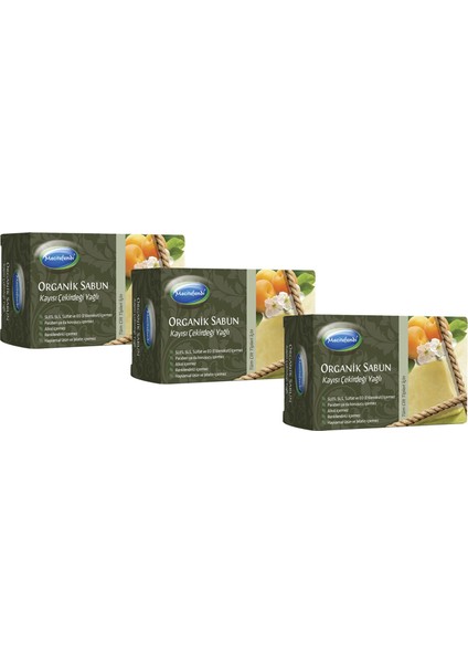 Kayısı Çekirdeği Organik Sabun 125 gr 3'lü