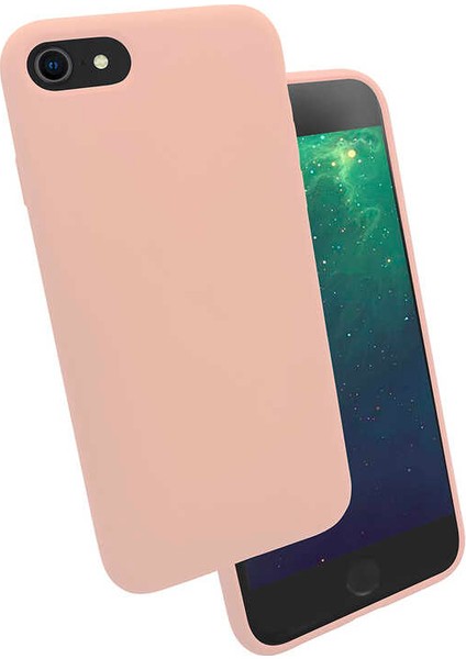 Apple iPhone 8 - Uyumlu Silk Silikon-Pembe