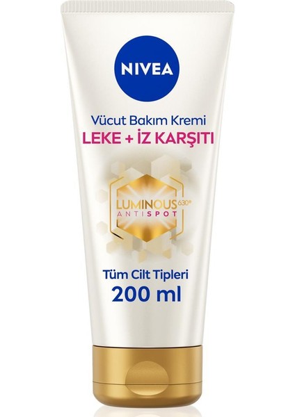 Luminous Leke ve İz Karşıtı Vücut Bakım Kremi, Çatlak ve Güneş İzi, 48 Saat Nemlendirici 200 ml