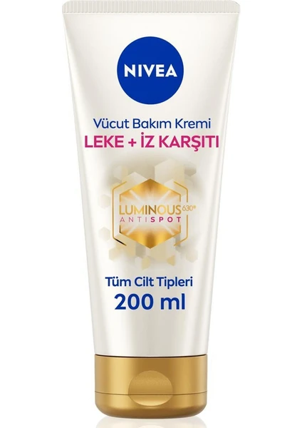 Luminous Leke ve İz Karşıtı Vücut Bakım Kremi, Çatlak ve Güneş İzi, 48 Saat Nemlendirici 200 ml