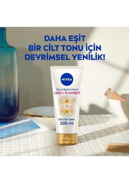 Luminous Leke ve İz Karşıtı Vücut Bakım Kremi, Çatlak ve Güneş İzi, 48 Saat Nemlendirici 200 ml