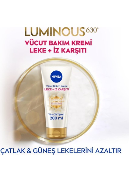 Luminous Leke ve İz Karşıtı Vücut Bakım Kremi, Çatlak ve Güneş İzi, 48 Saat Nemlendirici 200 ml