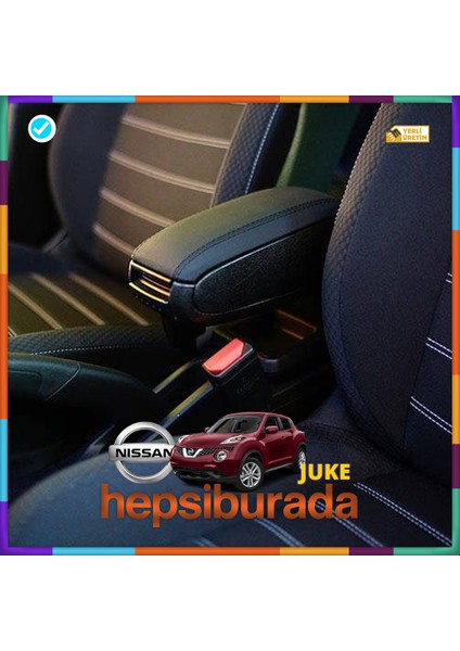 Nissan Juke Orjinal Oto Kolçak Siyah Deri